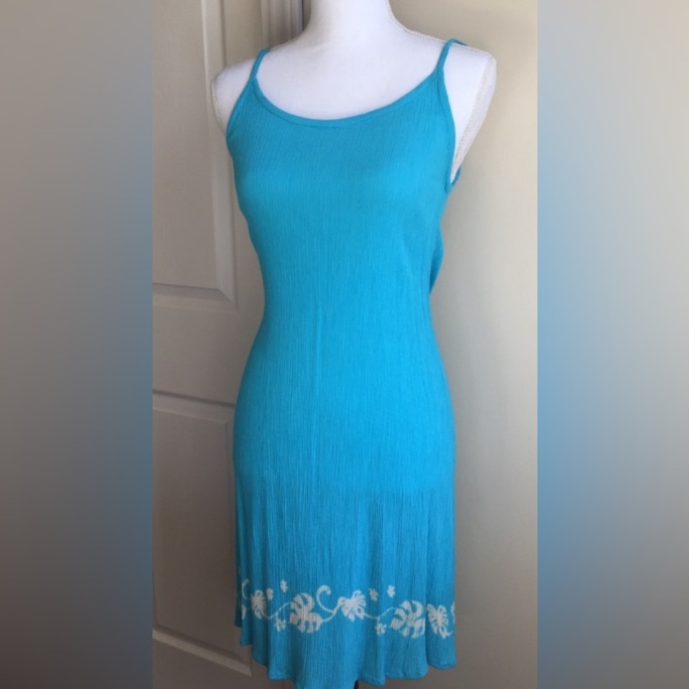 Hippie Bohemian Blue Sun Dress Size M